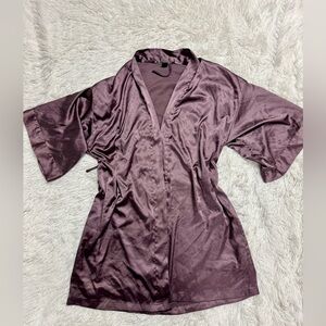 victoria secret silk robe purple